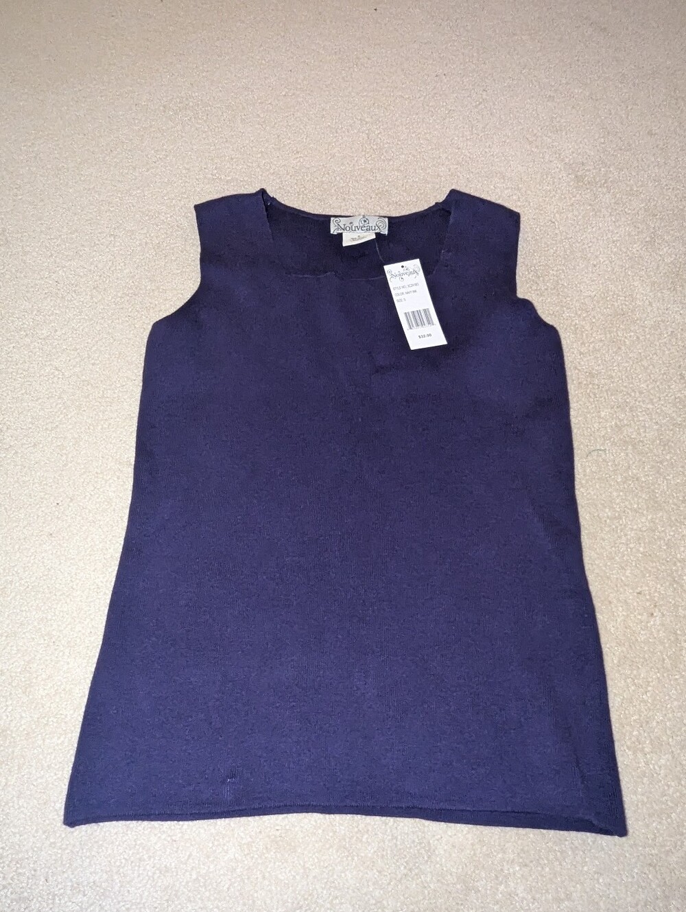 Nwt Nouveaux Navy Ink Top Sx S